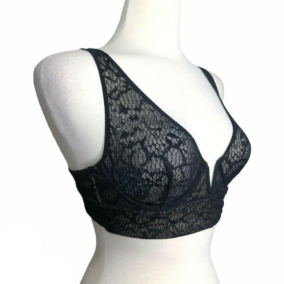 Free People Tameeka Underwire Bra Black Sheer NWT - Picture 5 of 8